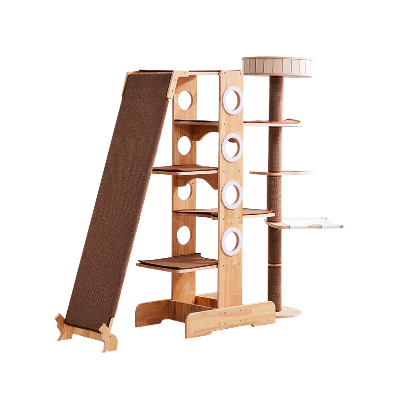 大型实木猫爬架多层一体加宽加大猫树猫窝通天柱猫塔猫抓板太空舱