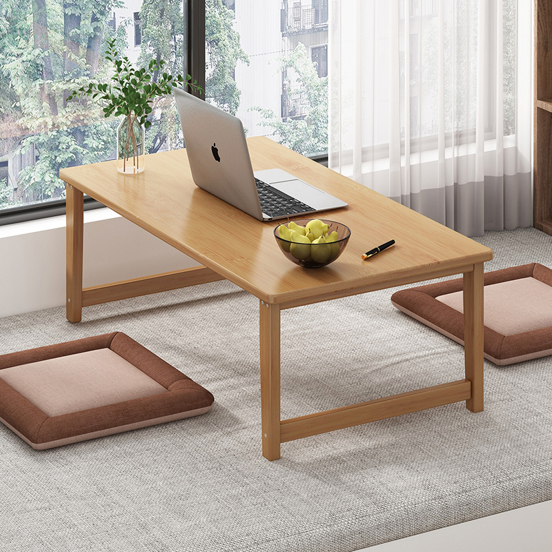 床上书桌懒人电脑桌家用卧室飘窗坐地小桌子学生宿舍学习实木炕桌