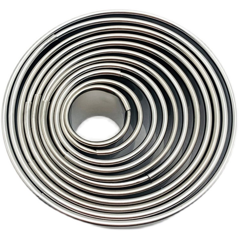 不锈钢11头圆形切模新年压切混沌饺子皮饼干模具家用手工慕斯模具