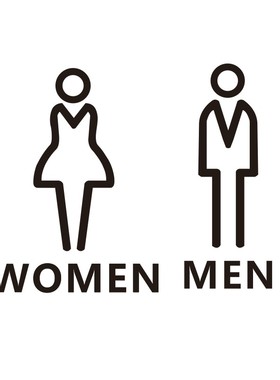 创意卫生间标识牌金色亚克力立体加厚男女洗手间指示牌厕所门牌