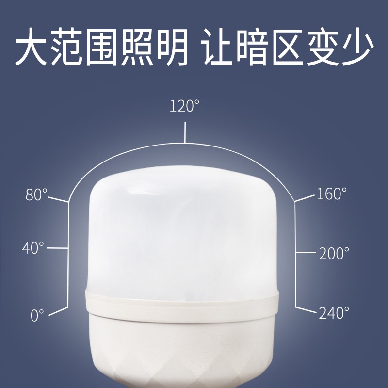 led灯泡超亮护眼无频闪节能e27螺纹口家用客厅吊灯室内20瓦30W40w