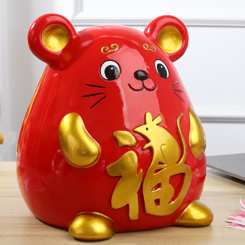 老鼠存钱罐储蓄储创意不可取大人用家用儿童可取只进不出超大容量