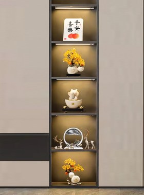 新中式2024龙年发财柿子树装饰品摆件玄关电视柜酒柜家居乔迁新居