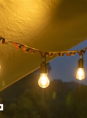 户外露营挂灯野营灯泡帐篷氛围灯防水摆摊钨丝灯球泡灯庭院装饰灯