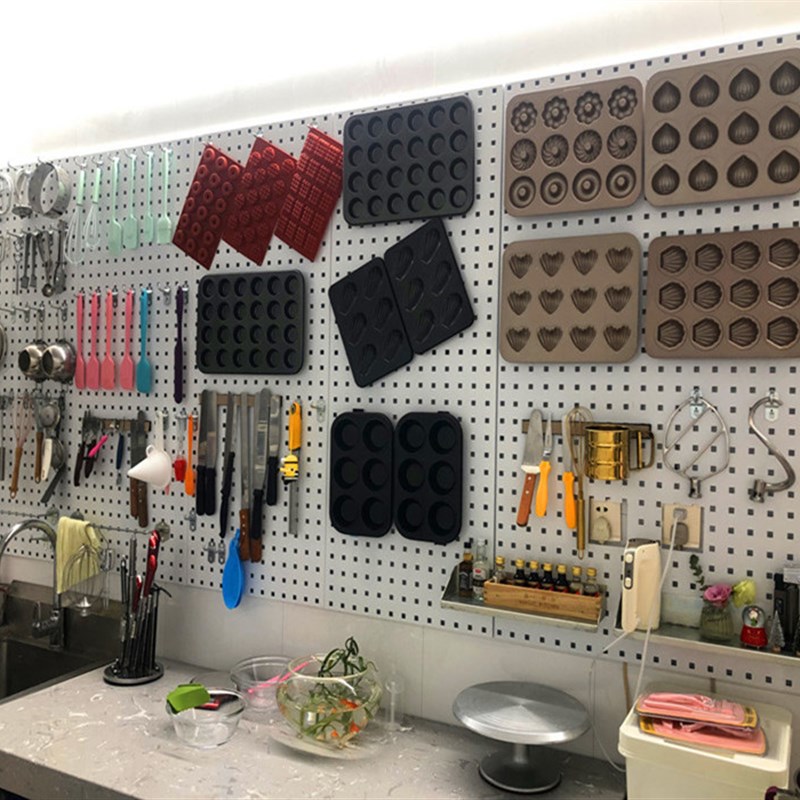 五金工具挂板墙面洞洞板s展示架工具墙挂架方孔挂板挂钩烘焙工具
