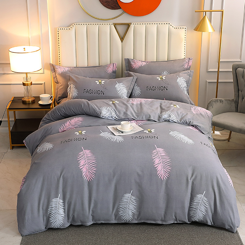 加厚纯棉磨毛被套单件全棉被罩床单宿舍三4件套秋冬款2.0米