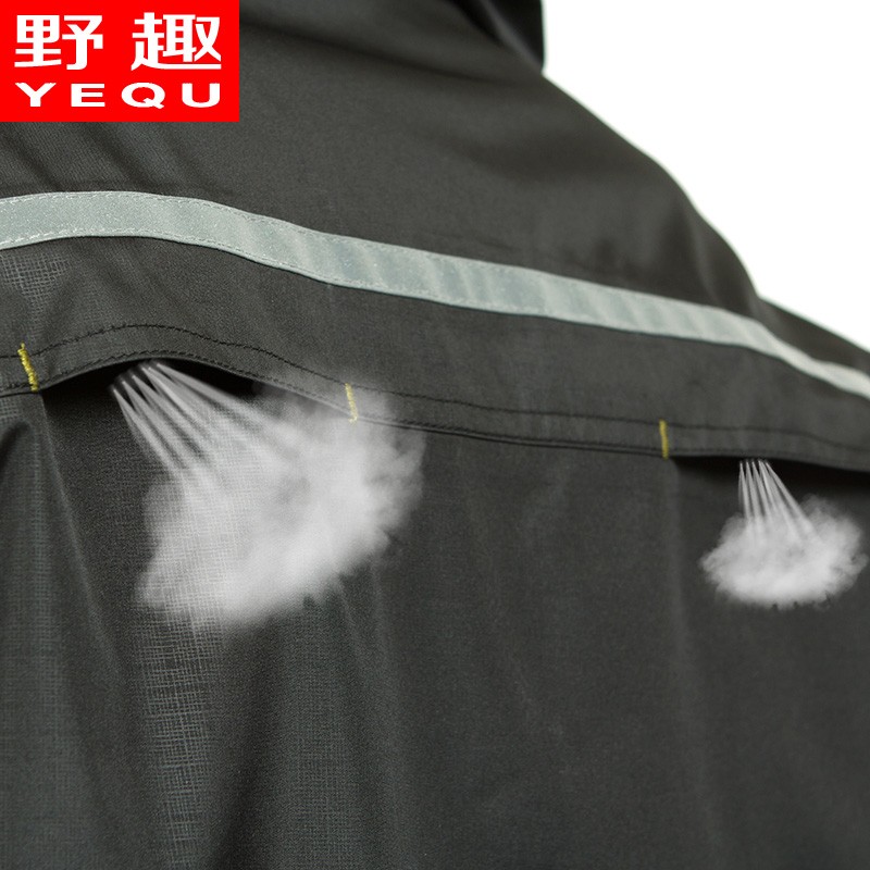 野趣雨衣雨裤套装成人男女分体式摩托车骑行户外钓鱼防水口袋雨衣