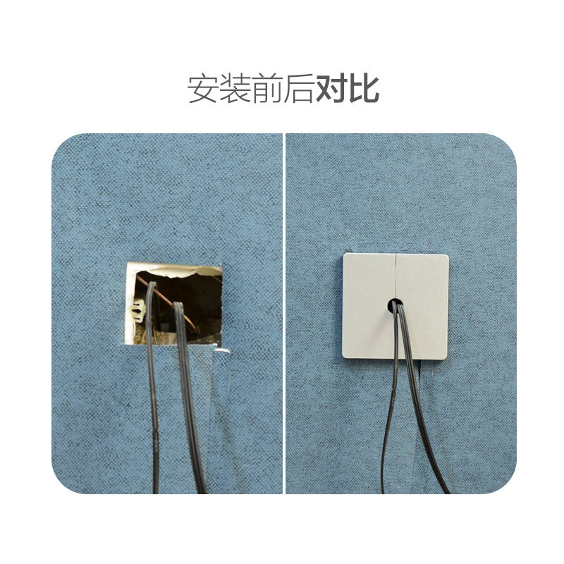 方形墙洞装饰贴空调口盖电视线管道盖空调口洞贴头遮羞神器洞口堵