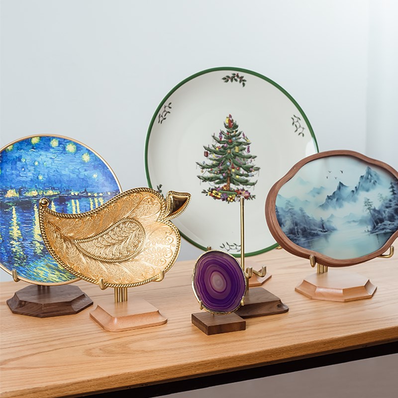 盘子展示架托赏盘支架餐碟子钟表相框茶饼陈列架奖牌装饰摆件底座