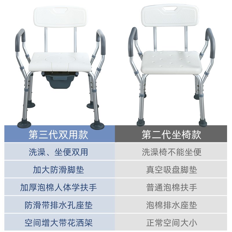 老人孕妇浴室专用洗澡椅卫生间可折叠淋浴凳日式防滑冲凉坐便器椅