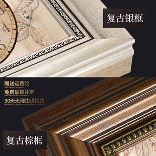 电表箱装饰画带钟表遮挡配电箱电闸盒可推拉液压北欧墙画客厅挂画