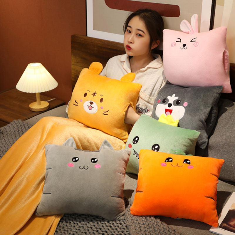 抱枕被子两用毯子二合一办公室折叠毯子车载午睡觉枕头汽车用靠枕