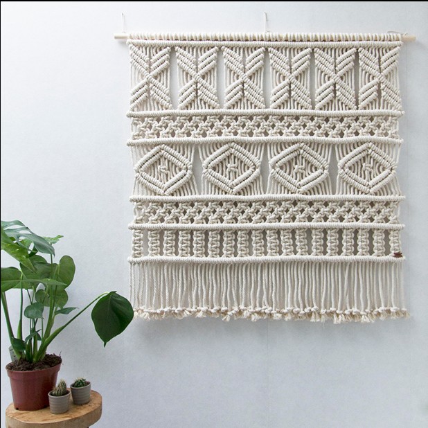 往事如昔.北欧手工编织挂毯 艺术民宿墙饰客厅卧室玄关装饰壁挂画