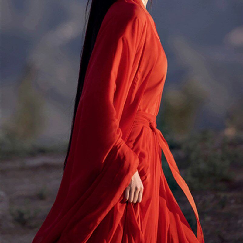 红色嫁衣汉服婚服女魏晋武侠古装仙气古风飘逸中国风古典舞蹈演出