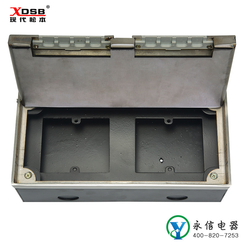 嵌入式大理石地插座双位86型不锈钢防水地板插座隐藏式地插 空体