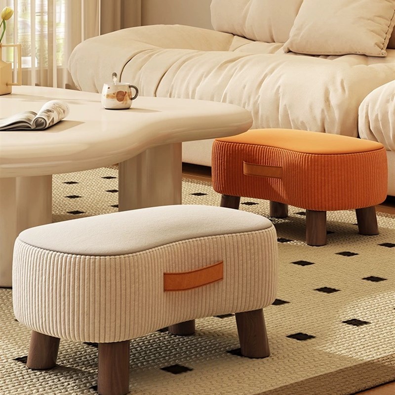 家用小板凳多功能换鞋凳客厅沙发脚踏凳茶几小矮凳网红软包小椅子