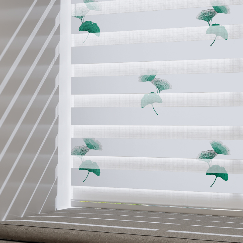 化妆室柔纱帘卷帘免打孔香格里拉帘厕所浴室窗户遮光防水百叶窗帘