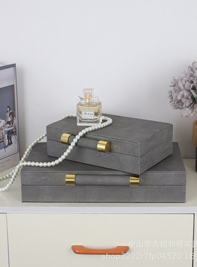 新古典样板房饰品首饰盒摆件卧室酒柜软装饰品软装收纳盒