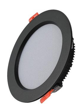 黑色筒灯led嵌入式天花灯12W洞灯5寸简灯6寸18w桶灯孔15公分射灯