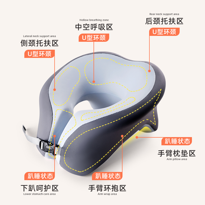办公室午睡神器多功能学生趴着桌子睡觉u型午休枕头午觉趴趴抱枕