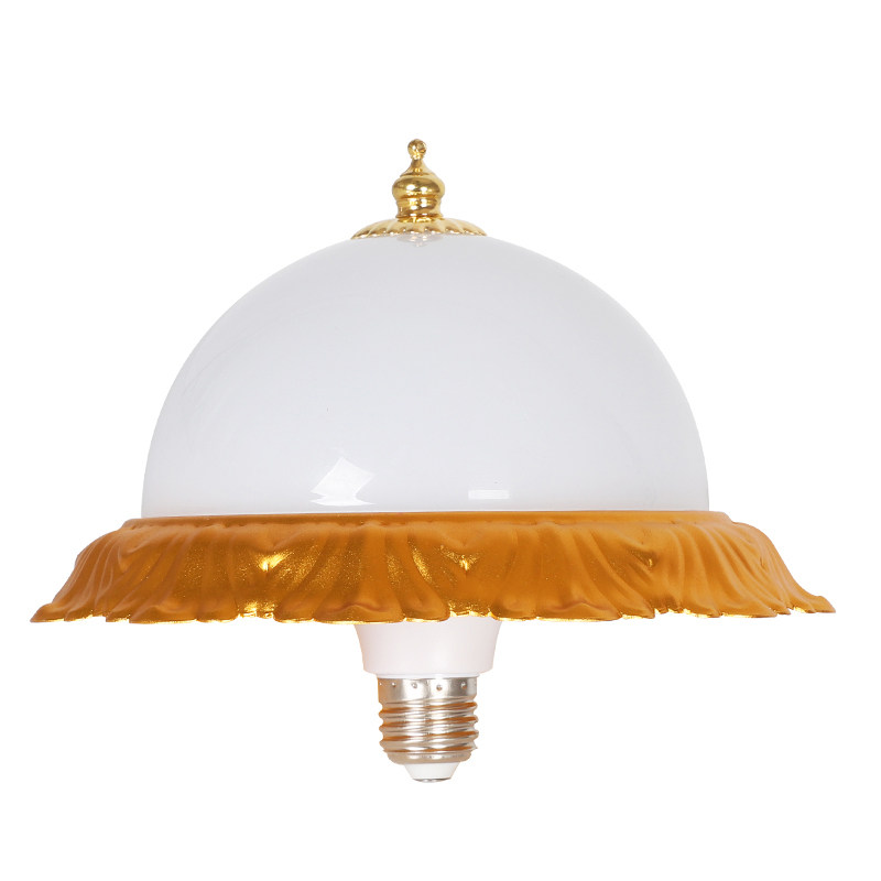 led飞碟灯泡创意过道走廊卧室E27螺口皇冠节能喜庆吸顶灯红色球泡