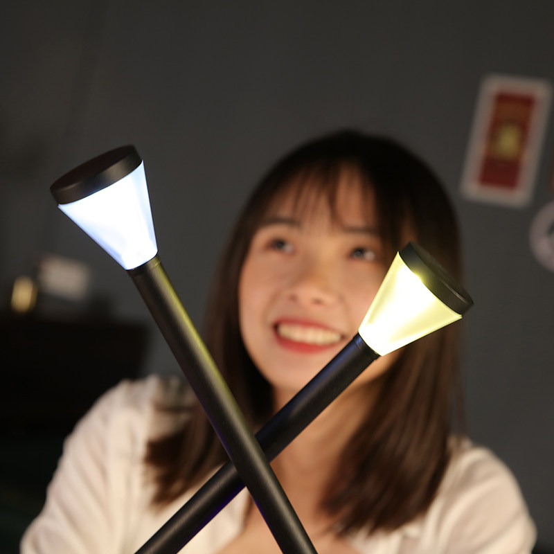 充电led酒吧台灯创意LED充电台灯餐厅咖啡厅个性装饰烛台小夜灯