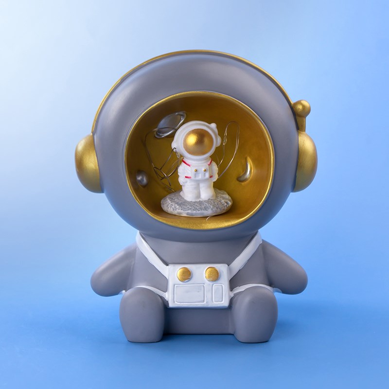 小夜灯宇航员存钱罐 可存可取储蓄罐治愈系室内桌面摆件 儿童礼物