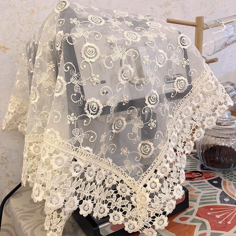 布艺饮水机套蕾丝防尘罩饮水机罩茶吧机罩厨房电器咖啡机防尘盖巾