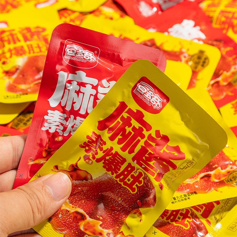 豆多奇麻酱素毛肚大片装魔芋爽素爆肚素食办公室零食小吃休闲素肉