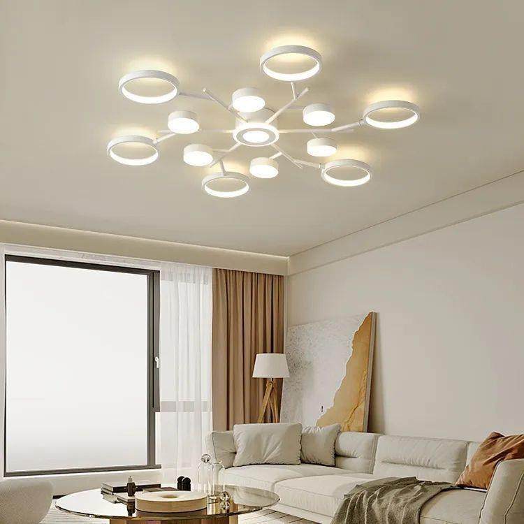 客厅灯主灯中山灯具套餐网红2023新款家用大厅灯卧室奶油风吸顶灯