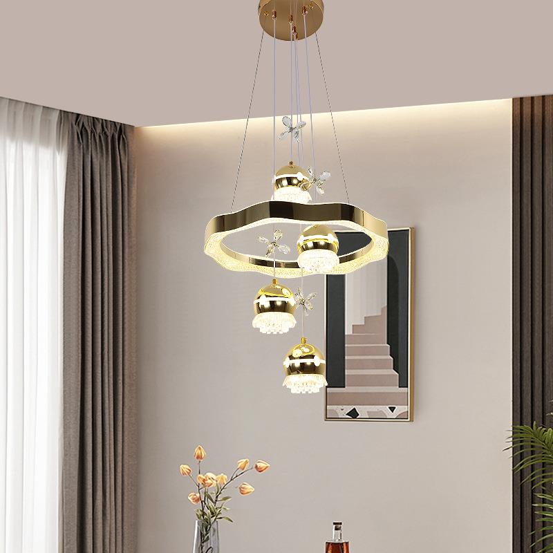 2024新款现代简约客厅吊灯别墅楼梯吊灯餐厅大灯家用室内卧室灯