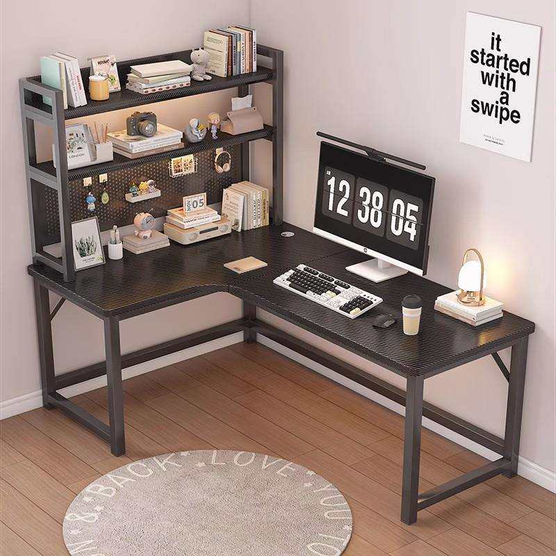 奶油风转角书桌家用学习书桌书架一体桌拐角洞洞板简约台式电脑桌,电子元器件市场,集成电路（IC）,淘宝优惠券,粉丝福利购,淘宝优惠卷