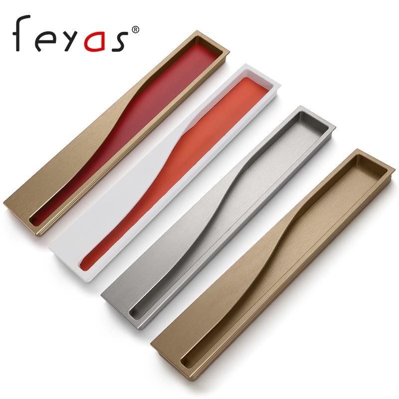 衣柜门隐形嵌入式拉手高端极简新创意橱柜门抽屉榻榻米开槽门把手