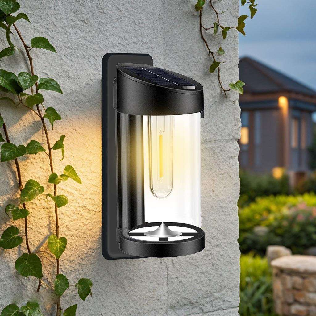 太阳能壁灯led庭院装饰灯户外防水家用景观花园墙壁布置氛围壁灯