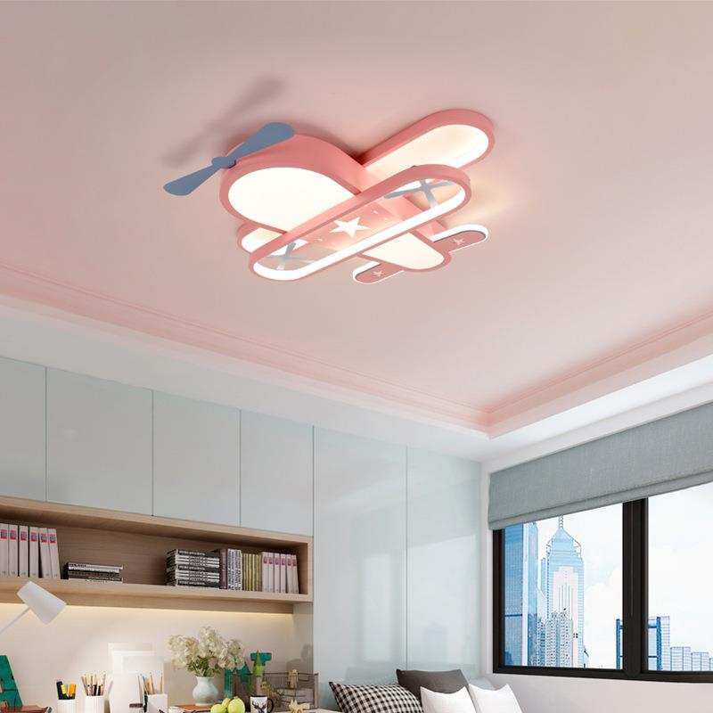 创意现代儿童房飞机吊灯简约公主房间卡通可爱男孩女孩卧室吸顶灯