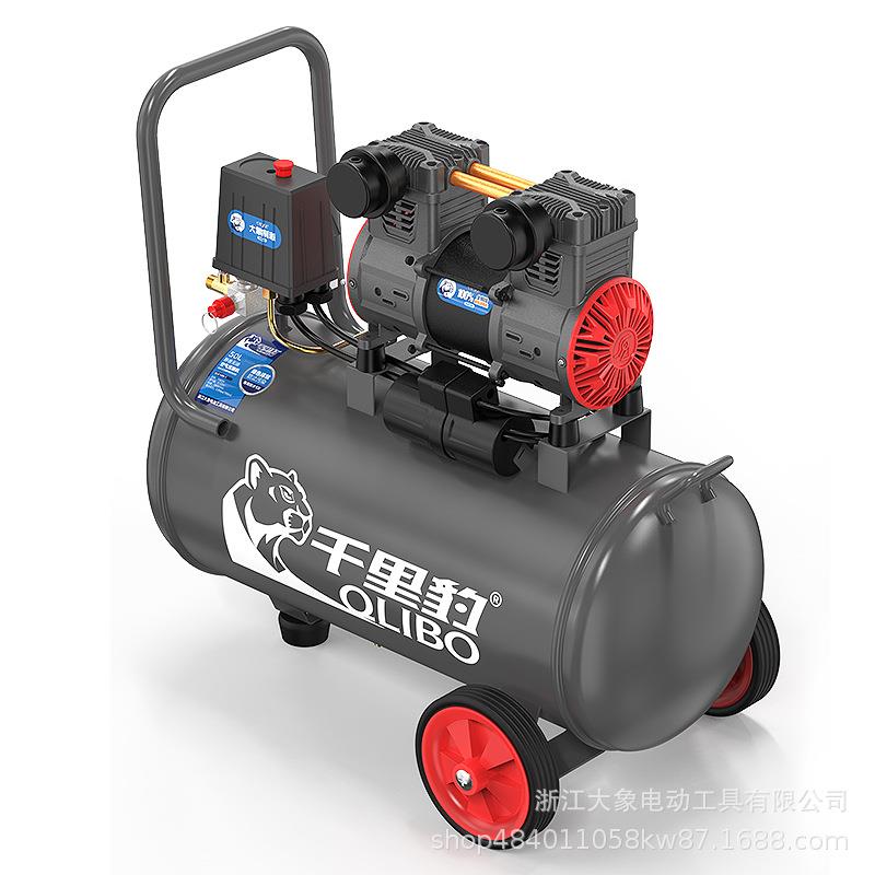 DX25-01 2500W -50L 移动小型充气泵220v高压无油静音空压机 木工
