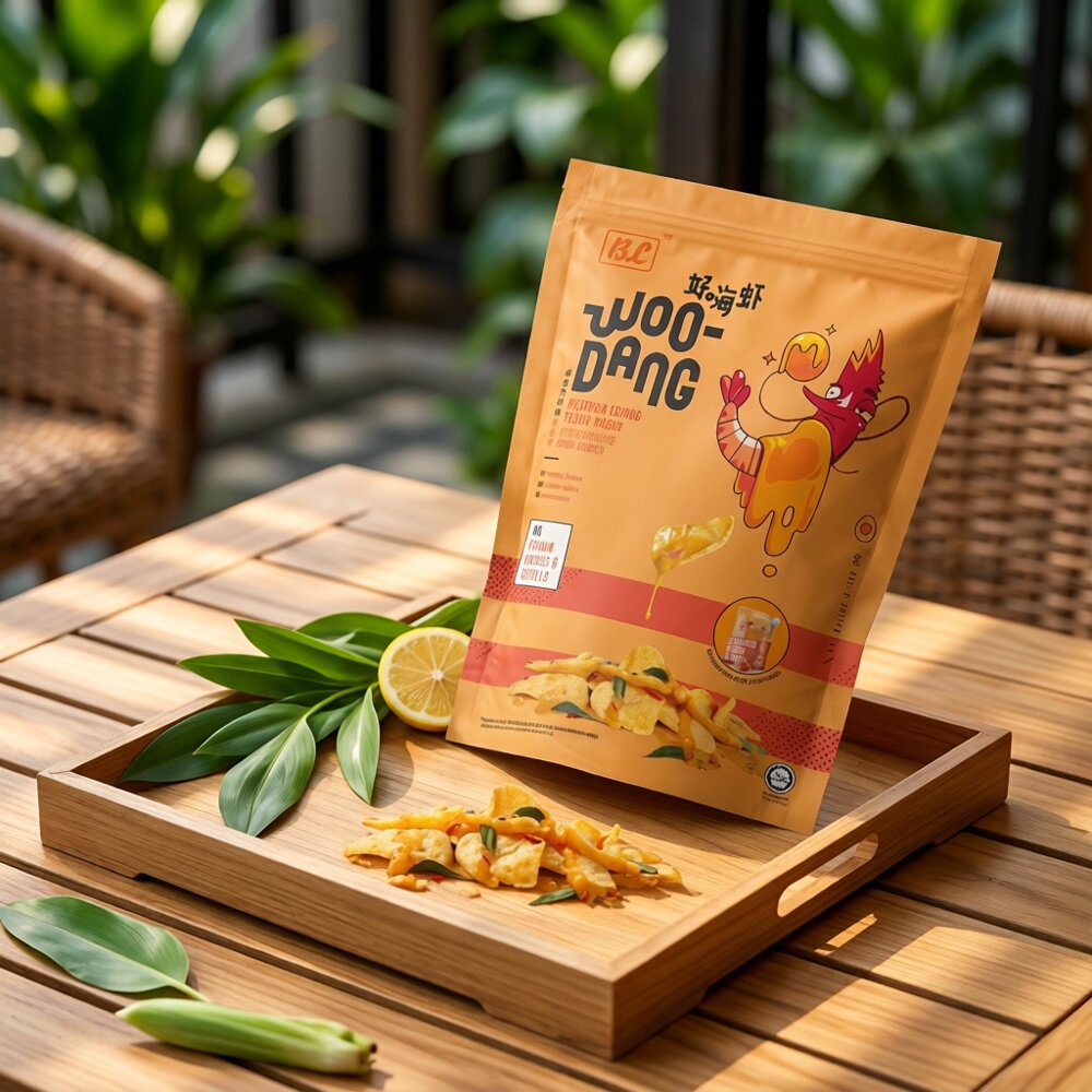【买一送二】马来西亚进口虾片零食赠海苔味70g原味40g拇当虾片