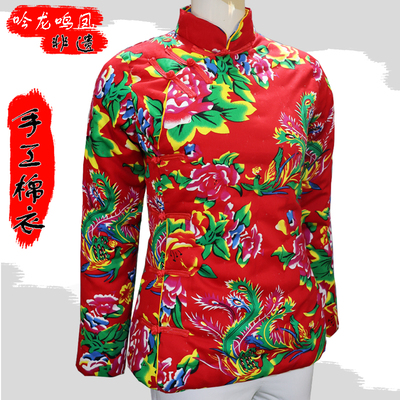 吟龙鸣凤纯手工棉衣修身外套