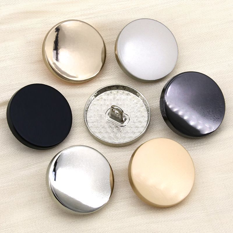 金属镜面圆形手缝纽扣西装袖扣风衣羊绒大衣扣子衬衫扣金色银色