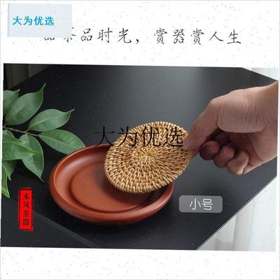 朱泥壶承盘d紫砂壶垫干泡台淋壶老式茶壶底座养壶盘子潮州工夫茶,