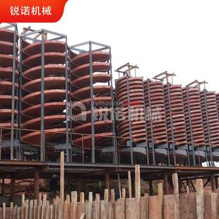 选矿螺旋溜槽砂金脱泥选钛铁矿耐磨旋转设备实验室用