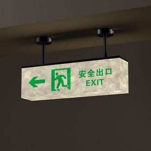 四面发光吊装安全出口发光灯箱指示牌应急疏散紧急逃生灯牌门牌做