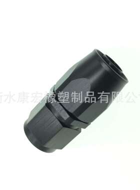 汽车改装可拆式快装铝合金接头黑色0度/直头AN10