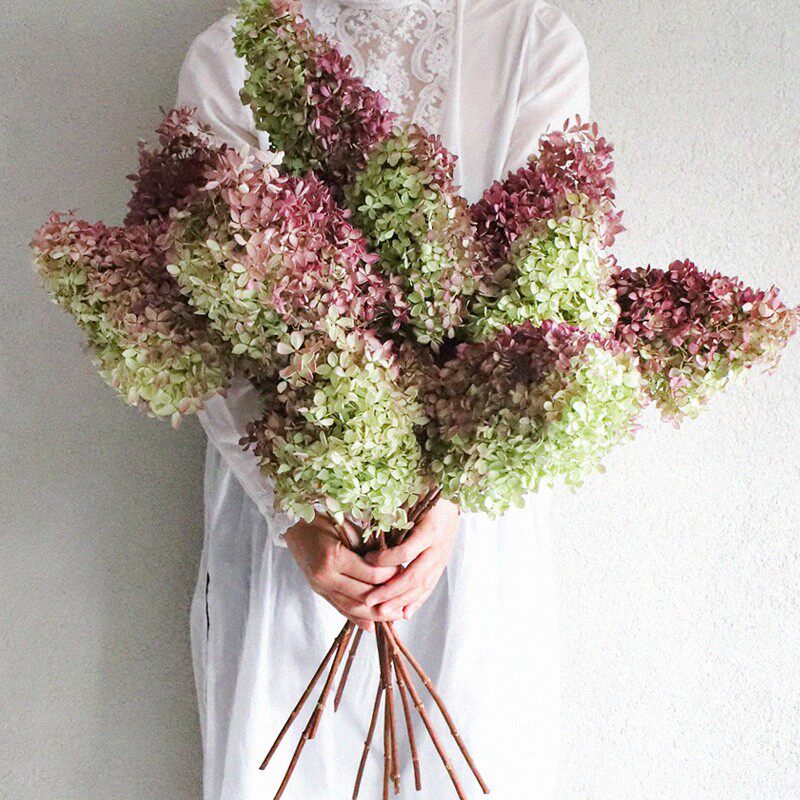 久伴天然绣球干花永生花花束真花客厅桌面装饰摆件侘寂复古高级粉