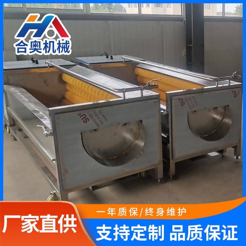 1200型去皮清洗机器芥菜毛刷清洗设备不锈钢羊蹄猪头肉毛辊清洗机