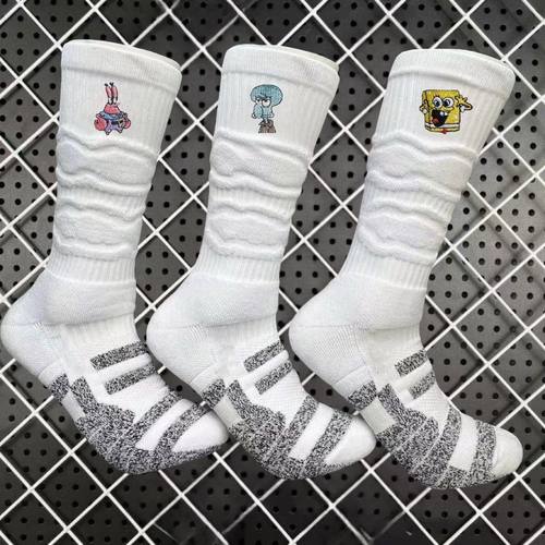 NICEID刺绣篮球袜高筒美式精英加厚毛巾底防滑吸汗男女长筒运动袜