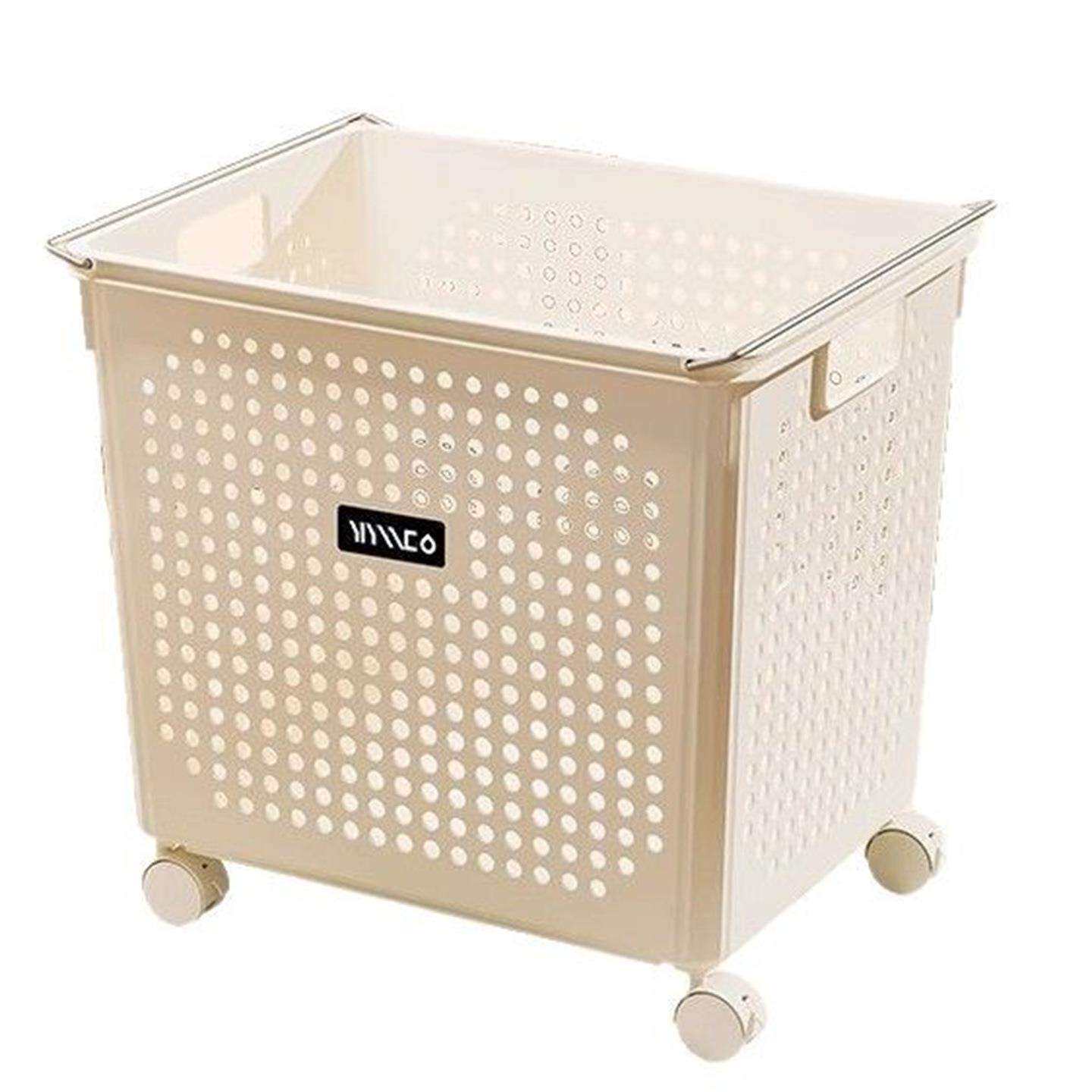 浴室脏衣篓柜下洗澡脏衣篮收纳篮卫生间家用收纳筐带轮洗衣篮推车