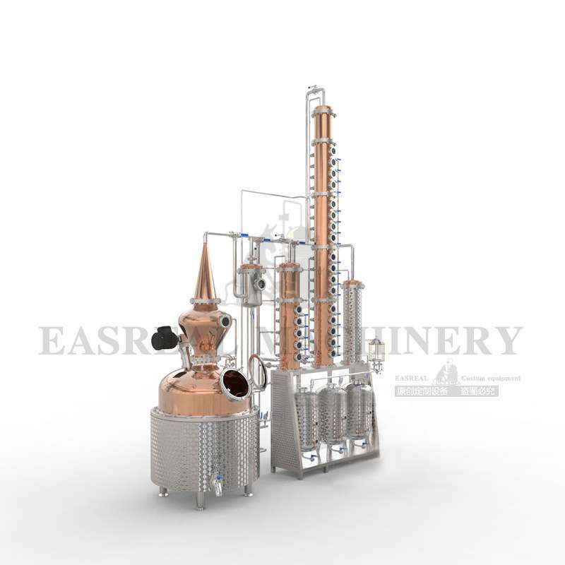 【厂家直供】1000L-5000L伏特加蒸馏器 紫铜蒸馏设备 铜蒸馏