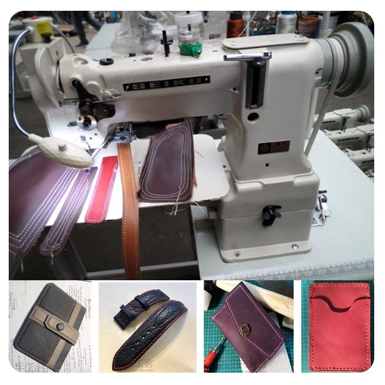 皮制品手动缝皮 送厚料中粗线8B速综合送料高头车缝纫机