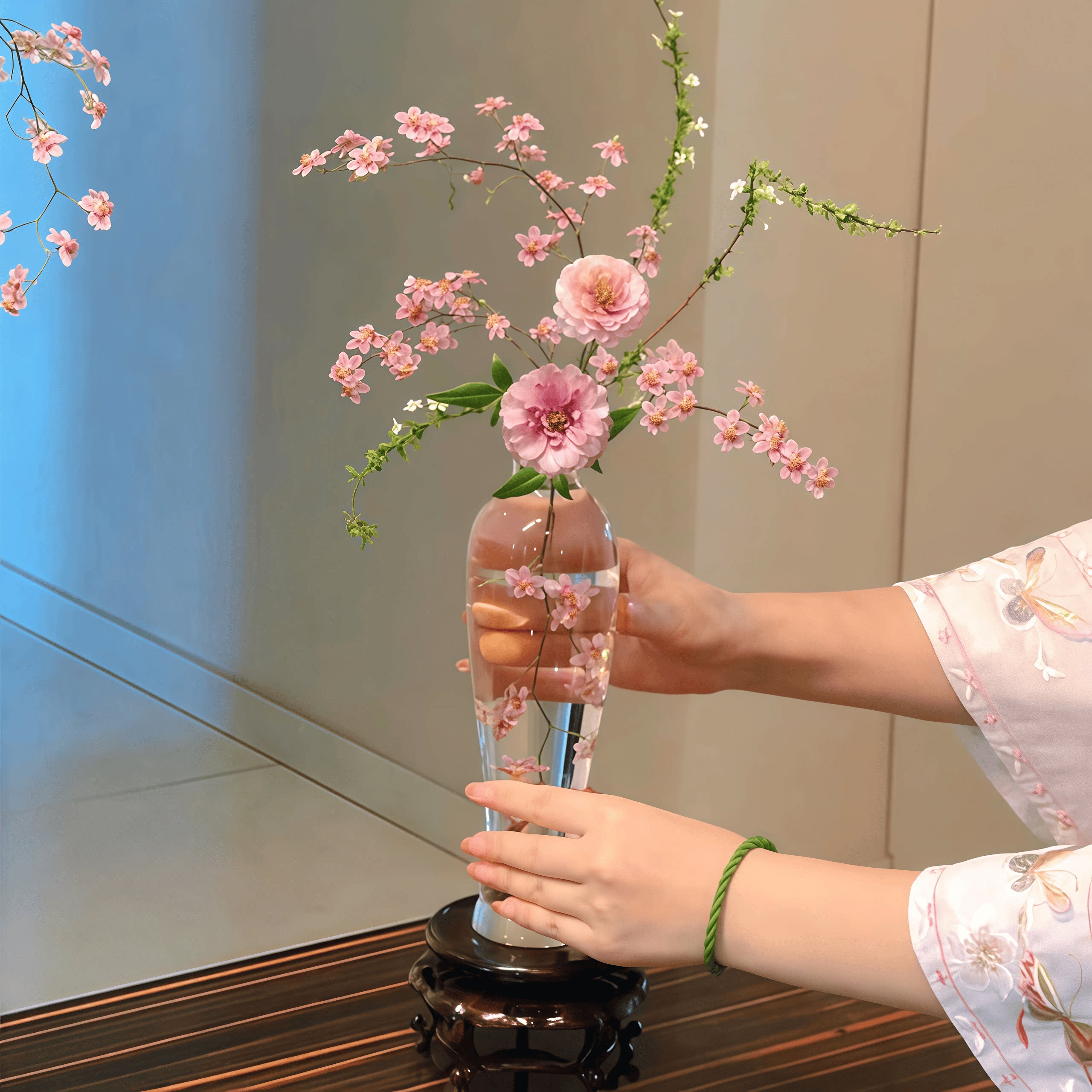 情绪稳定透明玻璃花瓶水培插花装饰摆件客厅餐桌文艺简约创意花器